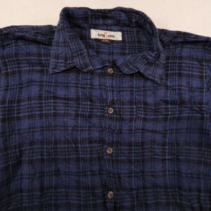 Alpine Lakes Tartan Flannel Casual Long Sleeve Shirt Mens Size Medium M Blue